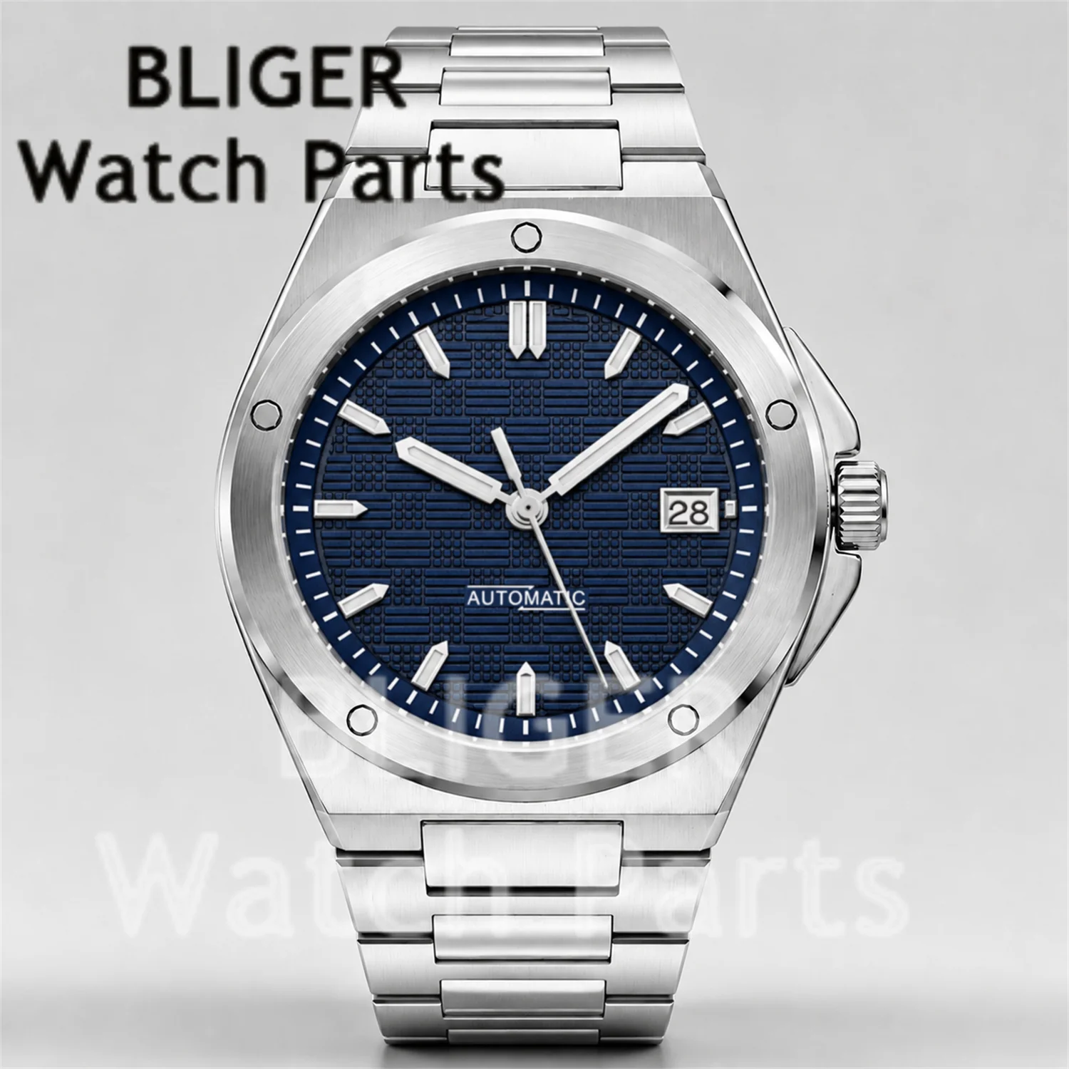 

Customize 40mm NH35A Mechancial Men's Business Stainless Steel Watch For Men Sport 10ATM Dive Engineer Style Automatic Men Watch