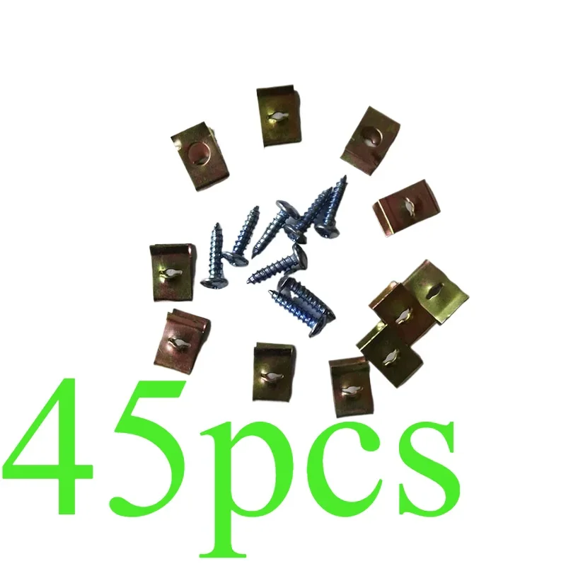 45 piezas para bicicleta eléctrica, motocicleta, tarjeta de tornillo autorroscante, piezas de plástico para bicicleta eléctrica, tarjeta de tornillo especial, tarjeta de fijación de plástico
