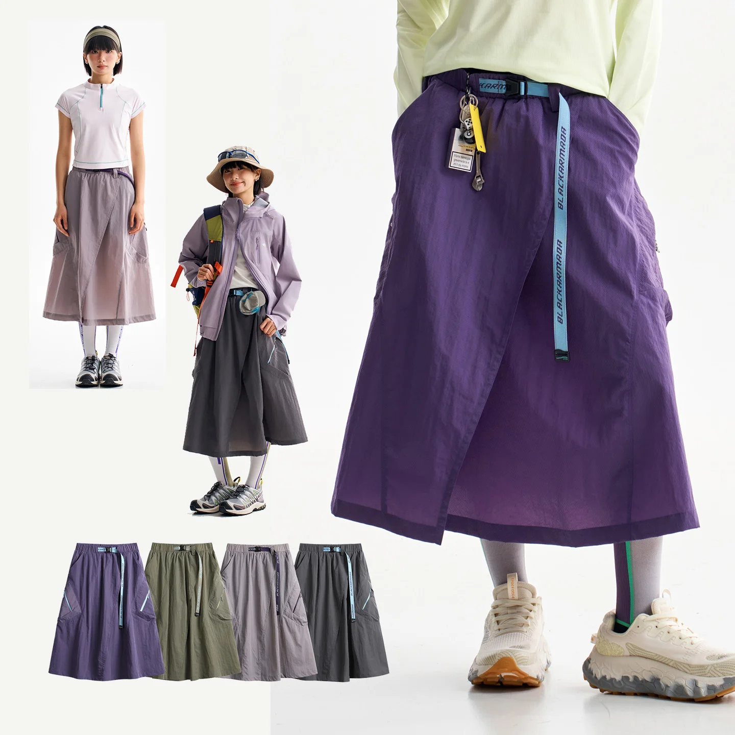 Women Outdoor Fashion Hiking Lightweight Quick Dry Sport Skirt Sweet Girl Streetwear Loose Casual Y2k Cargo Skirts Pants