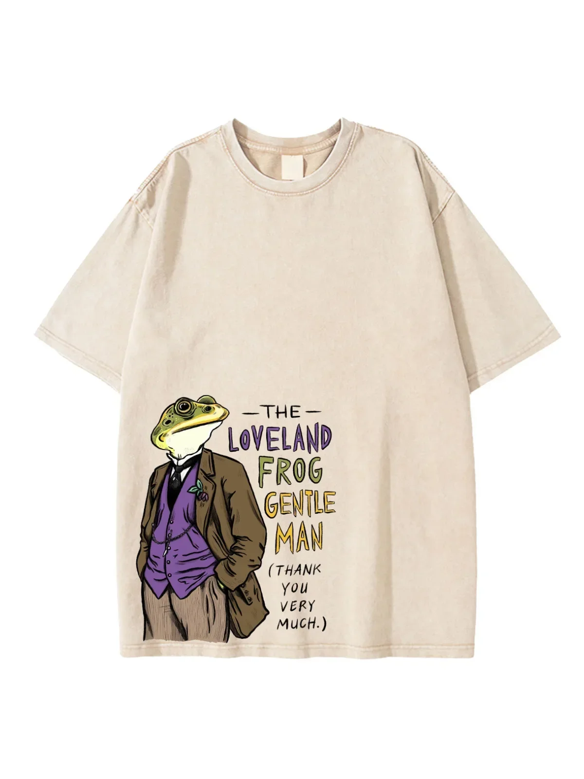 Frog And Toad Gentleman Vintage T Shirt ANIMAL Funny Tee Short Sleeve Tees