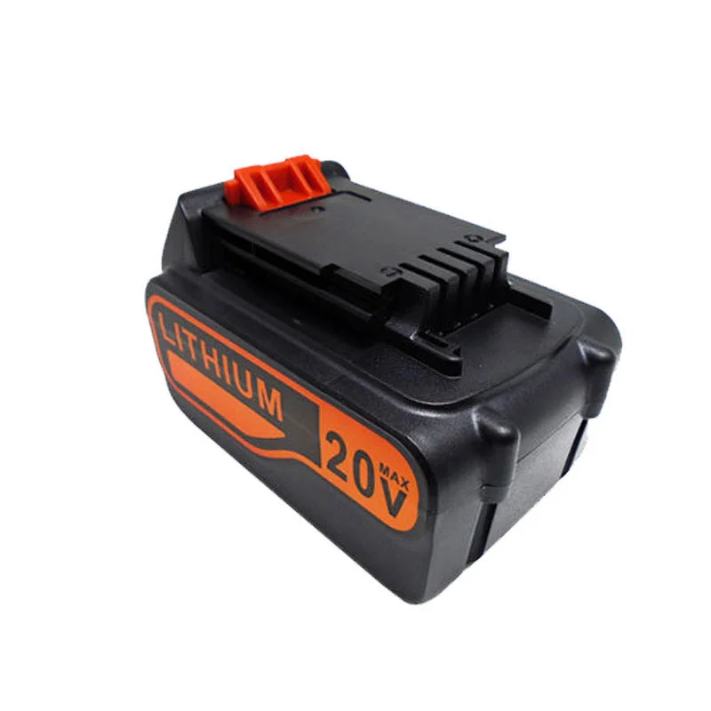 For BLACK & DECKER LBX20 18V/20V 3.0/4.0/5.0/6.0Ah Li-ion Rechargeable Battery Replacement LB20 BL2018 LBXR20 Power Tool Battery