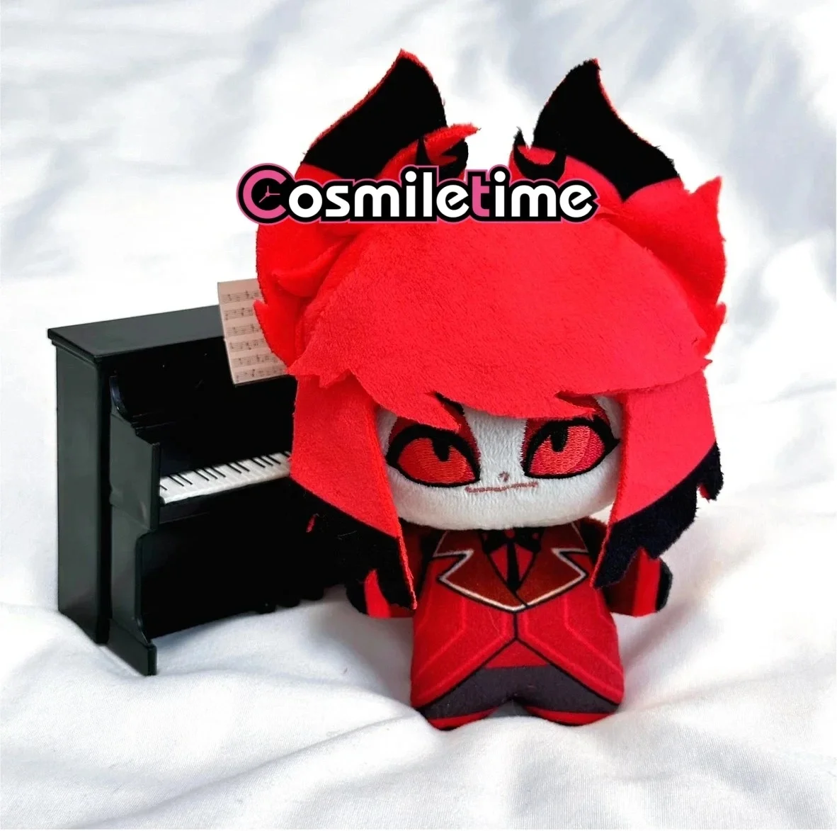 Anime Game Character Alastor 10CM Cartoon Stuffed Plush Figure Soft Fabric Collectible Doll Tabletop Decor Ornament Gift YZ