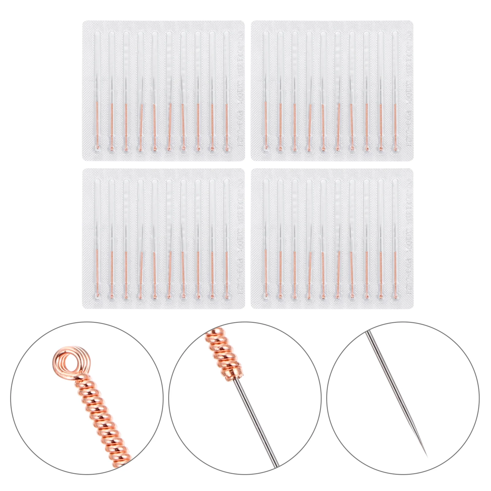 

100Pcs Massage Needles Disposable Needles Copper Beauty Needle Copper Handle Needles Acupuncture Needle