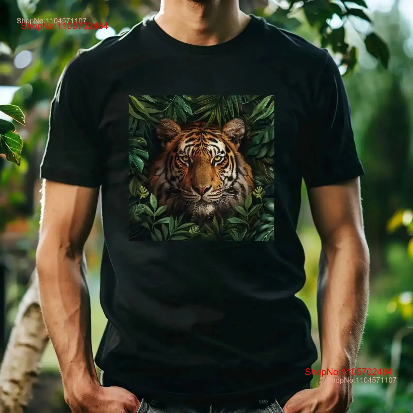 Tiger King Jungle T Shirt Bengal Head Botanical Big CaT Zoo Animals vintage Washed streetwear Versatile Unisex Soft