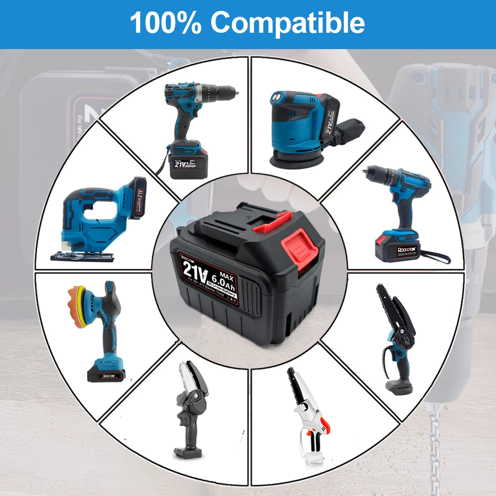 Rechargeable Li-lon Battery 6.0Ah 4.0Ah 2.0Ah For Makita Power Tools Replacement Electric Tools Lithium Ion Battery