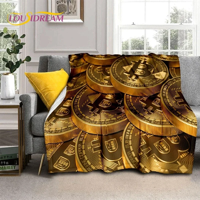 

Bitcoin Virtual Currency NFT Soft Flannel Blanket for Beds Bedroom Sofa Picnic,Throw Blanket for Cover Outdoor Leisure Nap Gift