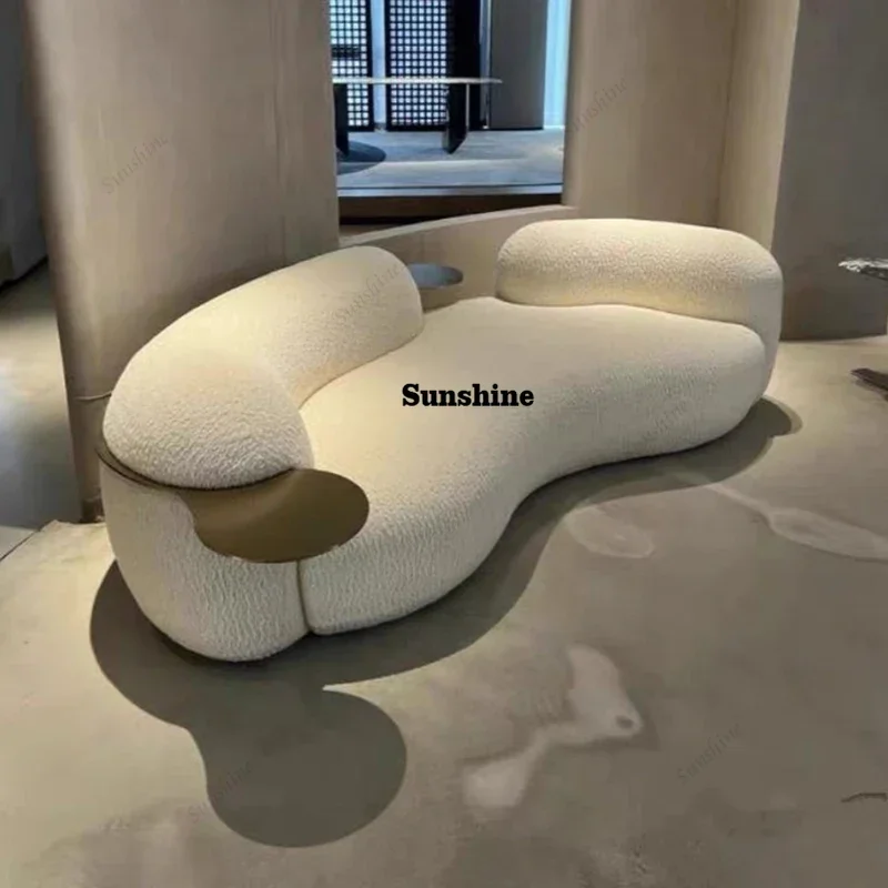 Nordic Curved Couches Simple Comfortable Designer Lazy Living Room Sofa Modern Floor Lounge Sofas Para El Hogar Home Furniture