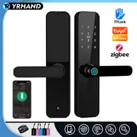F7 Tuya wifi fechadura eletronica cerradura de puerta eléctrica digital con huella dactilar Zigbee Ttlock desbloqueo remoto Wifi cerradura de puerta inteligente