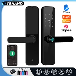 F7 Tuya wifi fechadura eletronica digital Fingerprint eletric Door Lock Zigbee Ttlock Remote Unlocking Wifi Smart door lock