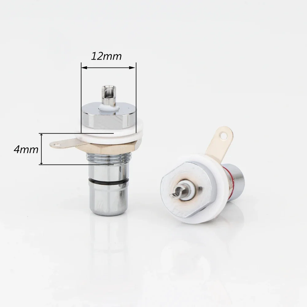 8 szt. Gniazda RCA do montażu panelowego, pozłacane rodem/złotem, do wzmacniacza audio — zdjęcie produktu 5