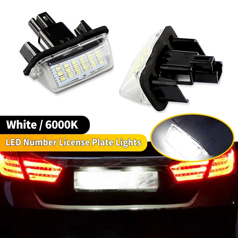 2×Car LED License Plate Light for Toyota Yaris NCP13/Corolla E16 Fielder NZE161/Ractis NCP120/Avensis T27 Number Lamp CANBUS 12V