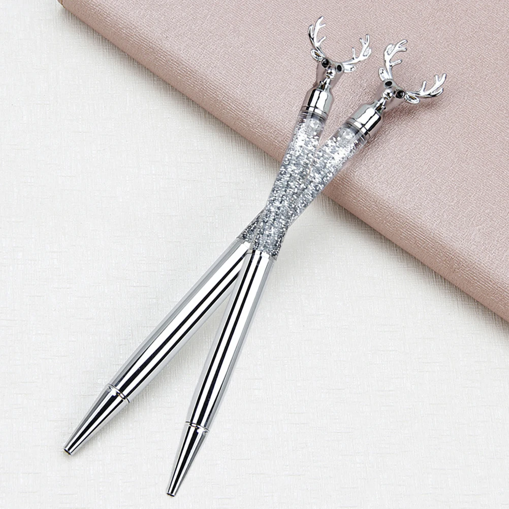 

Metal Reindeer Design Ballpoint Pen Fine Point Wear Resistant Ink Creative Novelty Pen for Students Office School Graduation