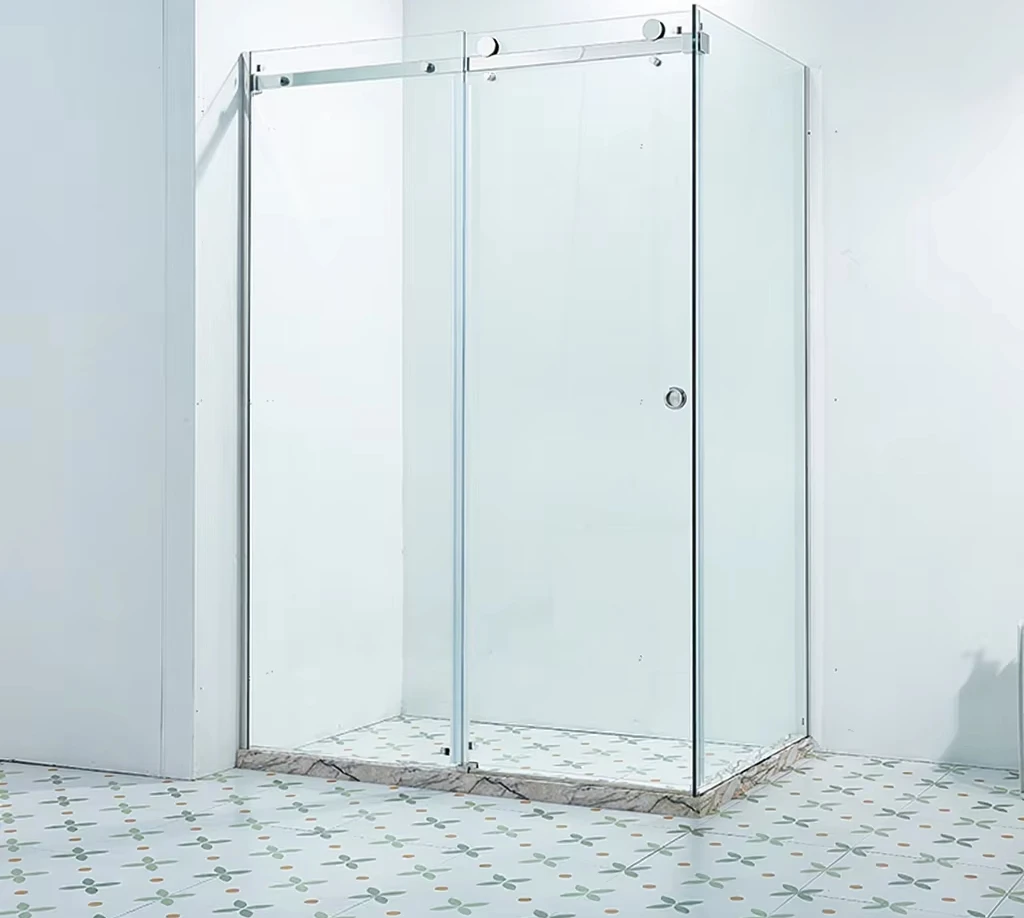 High Quality Hotel Home Bathroom Single Sliding Shower Door Frameless Rectangular 304 Stainless