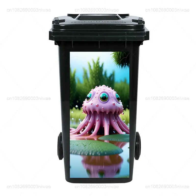 Creative and personalized animal pictures, trash can stickers, wall paintings, PVC waterproof stickers, home stickers