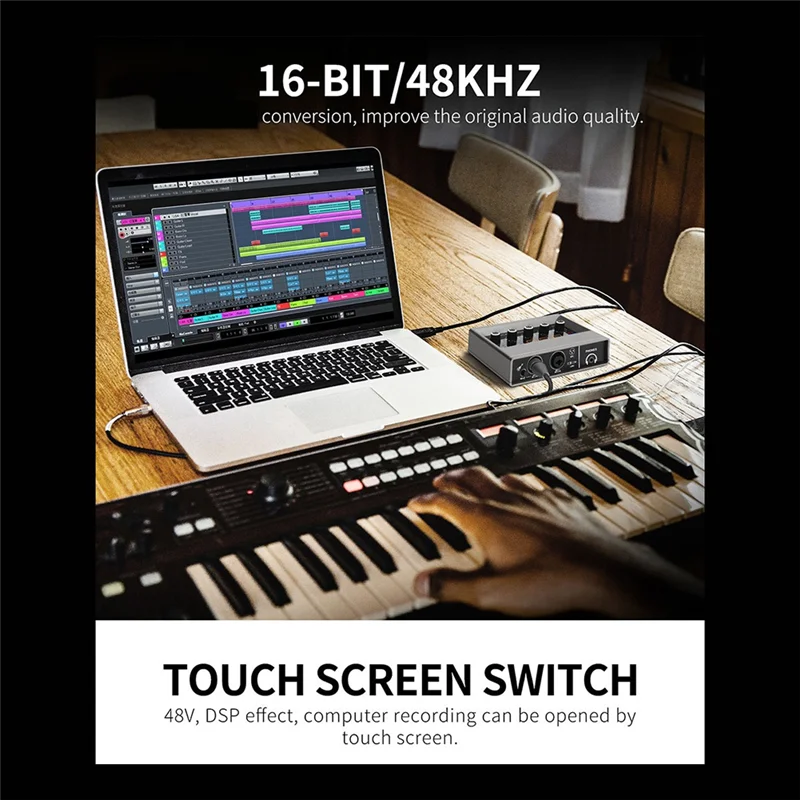 Top Deals Professional Audio Mixer USB Audio Interface Sound Card DJ Equipment Recording Studio Electric Guitar Converter