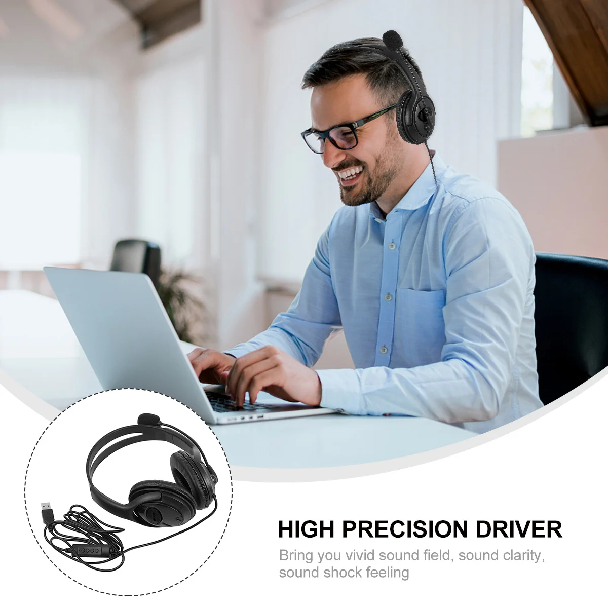 

Stylish Game Headset Soft Cushion Comfortable Wear High Precision Driver Vivid Computer Headphone Game Headset