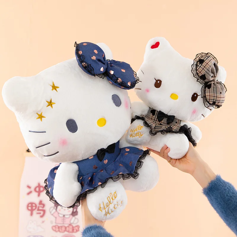 

30 см новая юбка Sanrio с рисунком любви и цветка Hello Kitty Kitty Doll Hello KT плюшевая игрушка милая тканевая кукла подарок для девочки