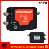TV Signal Finder LED Display Portable TV Antenna Signal Strength Finder Meter Signal Finding Meter with Compass Alarm Buzzer