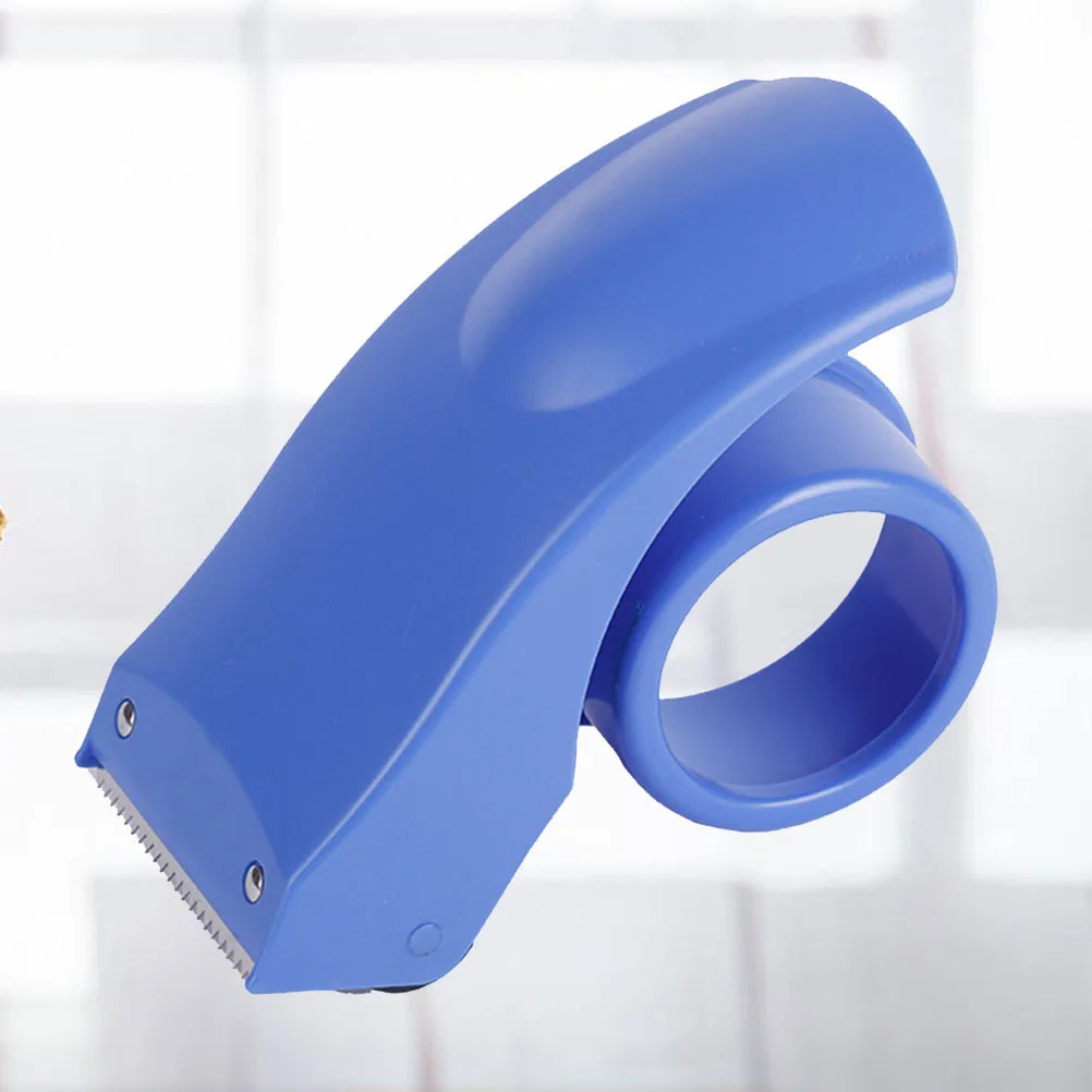 1pcs Handheld Carton Sealer Tape Cutter Blue Metal Blade Smooth Roll Ergonomic Design For Packing Shipping Storage Tape