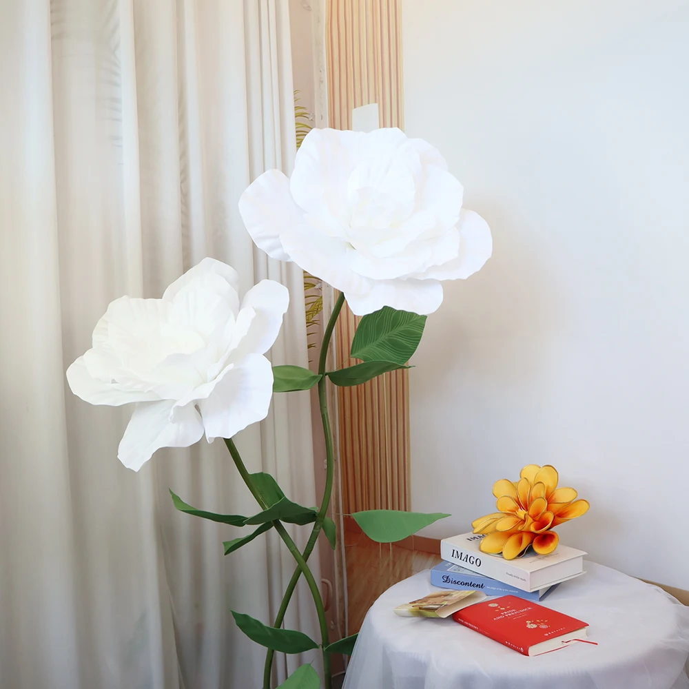 

Giant Simulated Rose PE Flower, Modern Home Decoration, Wedding Scene Layout, Photographic Props, Artificial Flower Bouquet