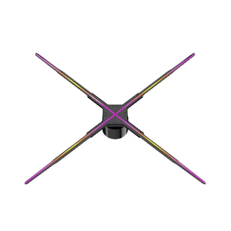 Holographic Light Emitting Diode Advertising Display Fan 100cm