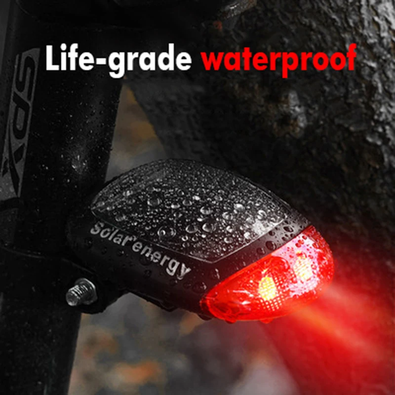 BIKEONO Tail Light Bike Light Cycling Safety Solar Tail Light Rechargeable USB Led Bicycle Accessories Warning Light Rear Light