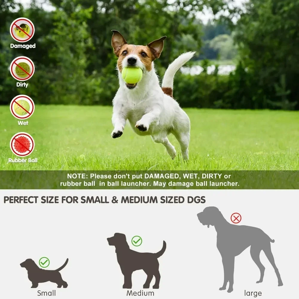 Automatic Ball Thrower for Dogs, Small Dog Ball Launcher, Three Speed Control Interactive Dog Fetch Machine Toy for Dogs