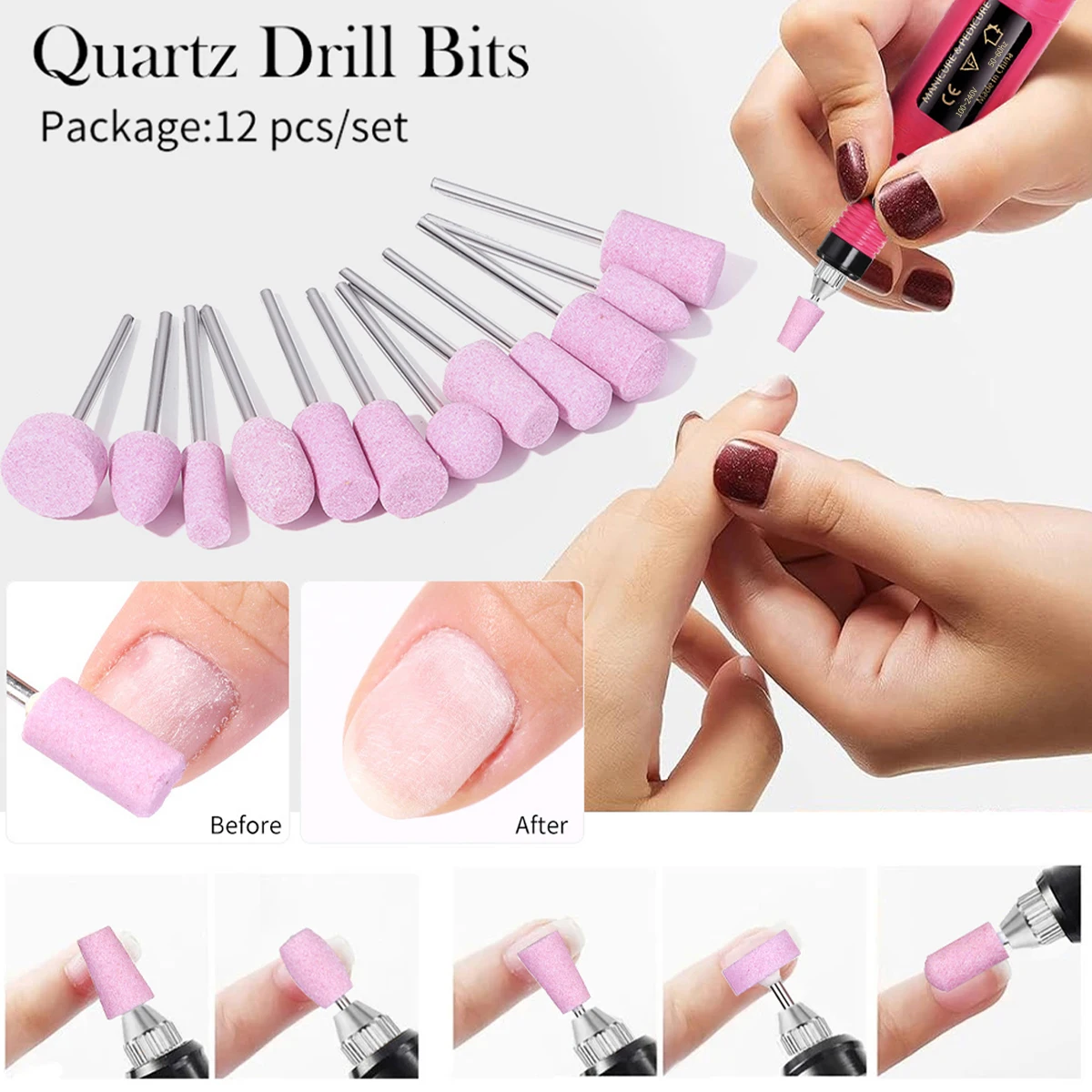 مجموعة أدوات مثقاب الأظافر الكهربائية المحمولة من LULAA، أداة دوارة للأظافر مع كابل USB، هدية عيد الميلاد للنساء #4