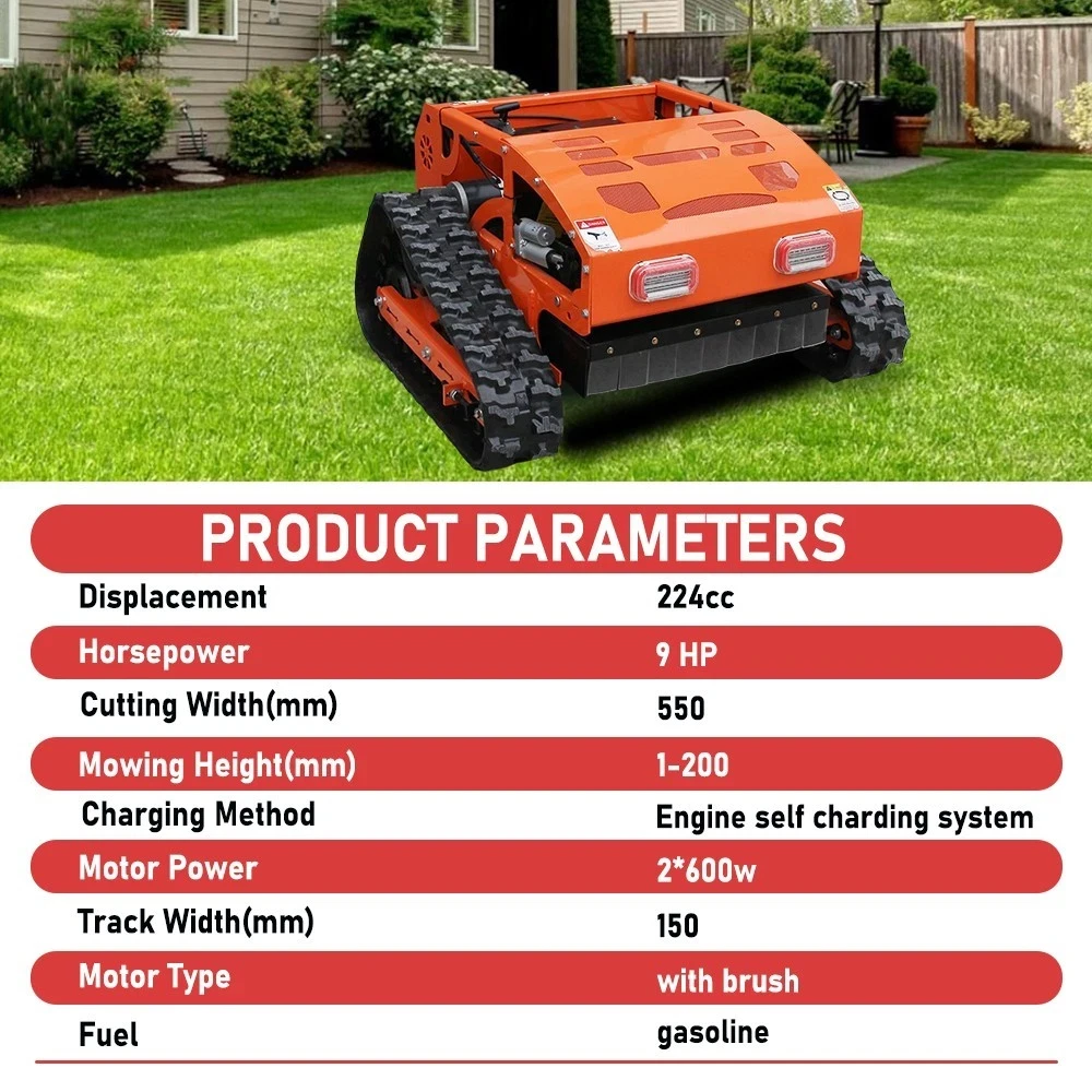 الدفع الكامل ليس إيداع جزازة العشب بجهاز التحكم عن بعد مع محرك بنزين رباعي الأشواط 9 حصان، قاطع عشب لجميع التضاريس