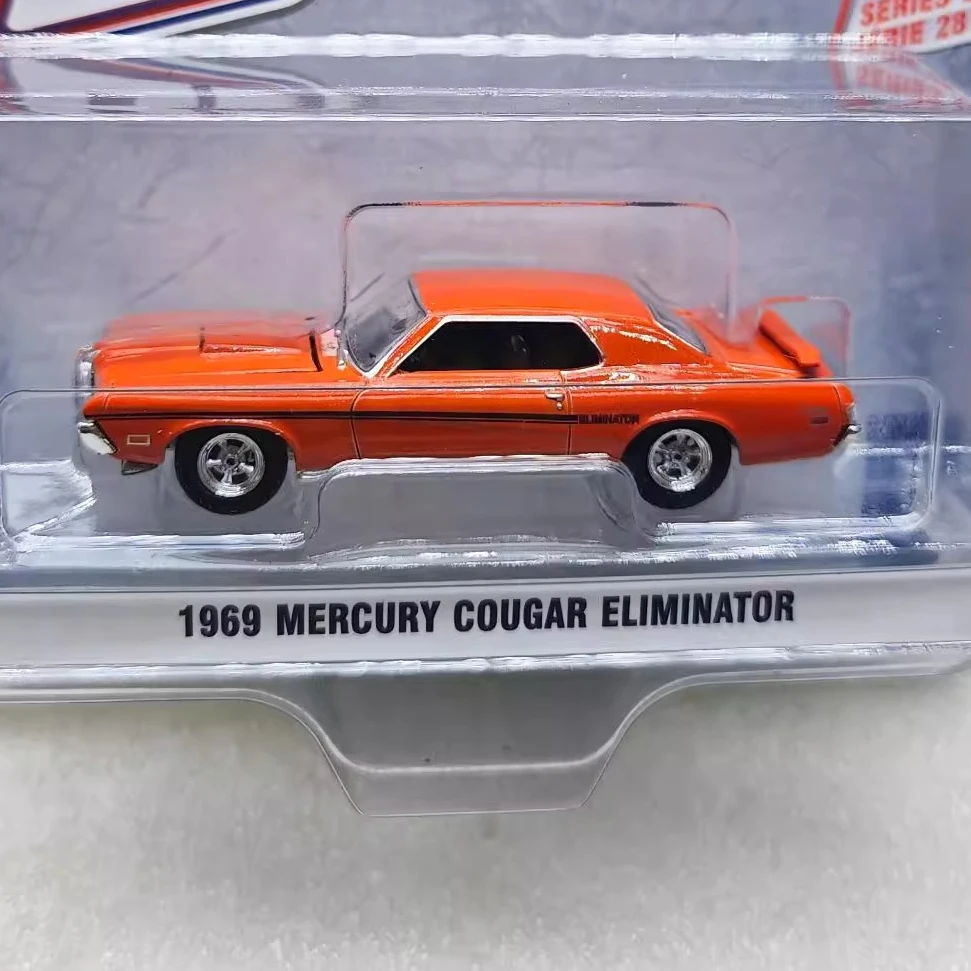 

GreenLight 1:64 1969 Mercury Cougar Eliminator, имитация сплава, коллекция моделей микроавтомобилей, украшение, игрушка в подарок