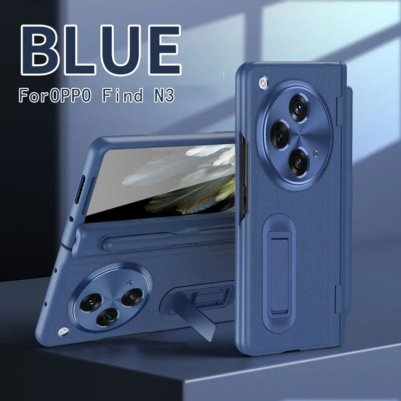 For OPPO Find N3 Case Premium Leather Hinge Kickstand+Screen