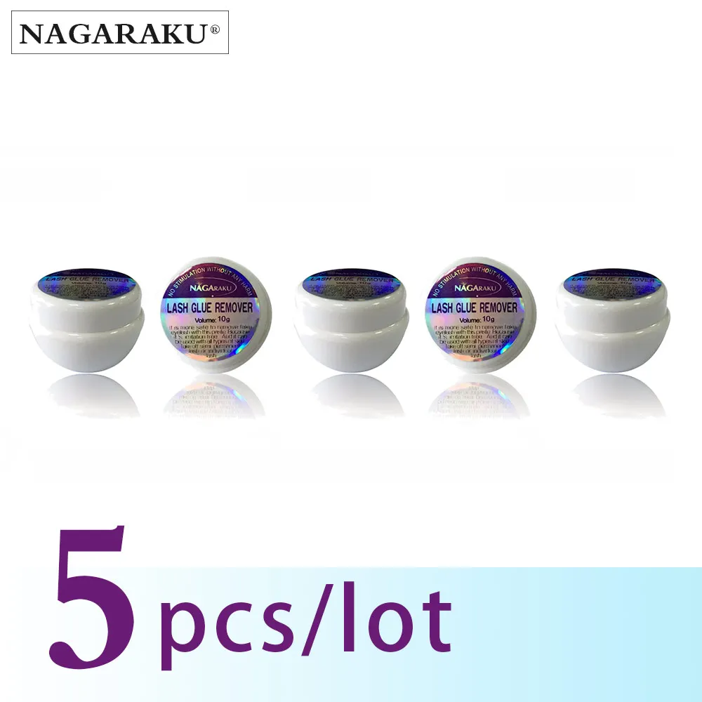 NAGARAKU Makeup Eyelash Extension Glue Remover Paste Eyelashes 10g 5pcs set Fast Safe Eyelashes Glue Remover Non Iirritation