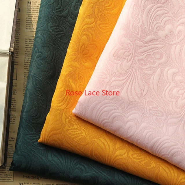 

Retro Palace Style Butterfly Flower Embossed Jacquard Fabric For Girl Dress, Skirt, Wedding Dress, Shoes Hat Fabric
