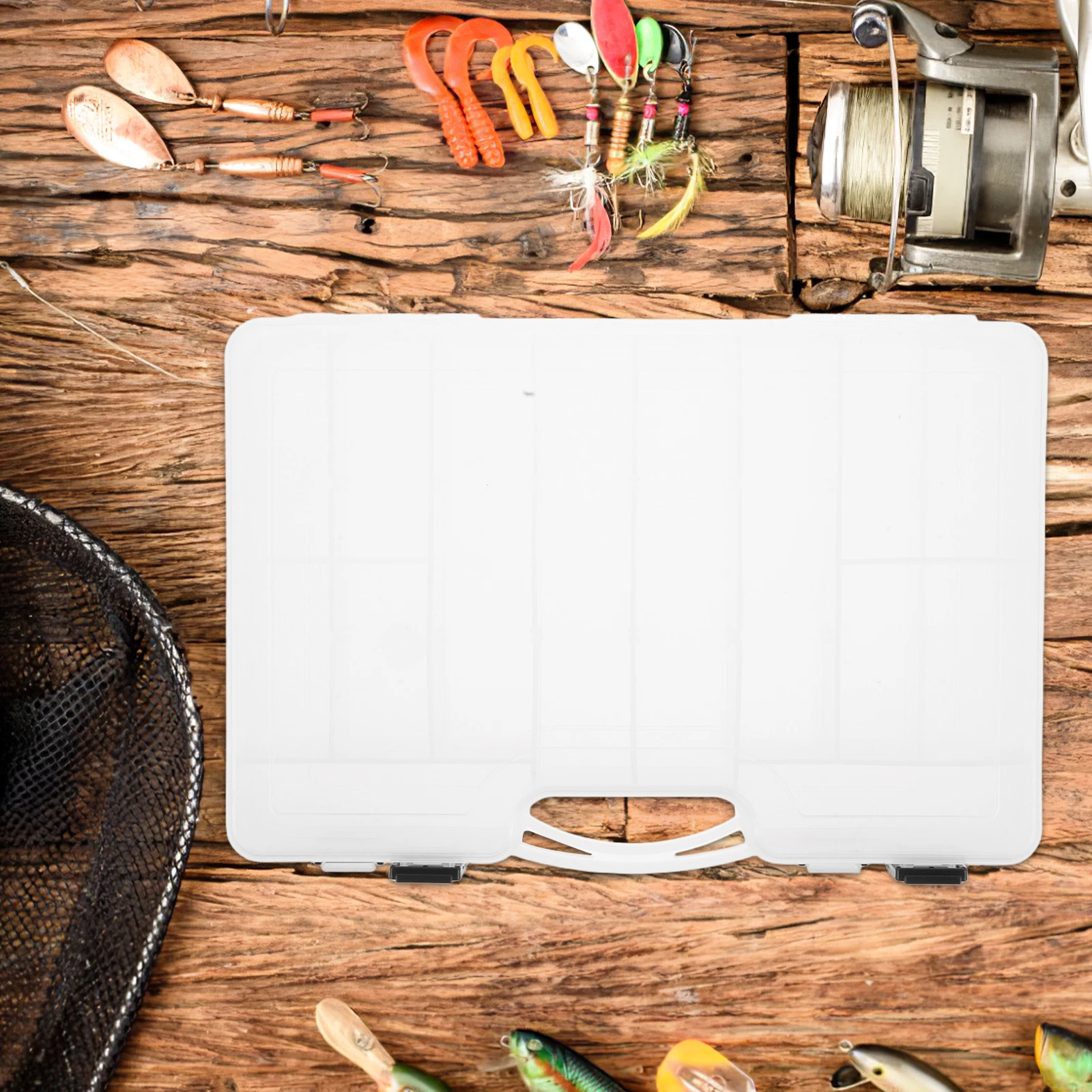 

2Pcs Portable Double Sided Fishing Tackle Storage Box Large Capacity Organizer For Hooks Lures And Accessories