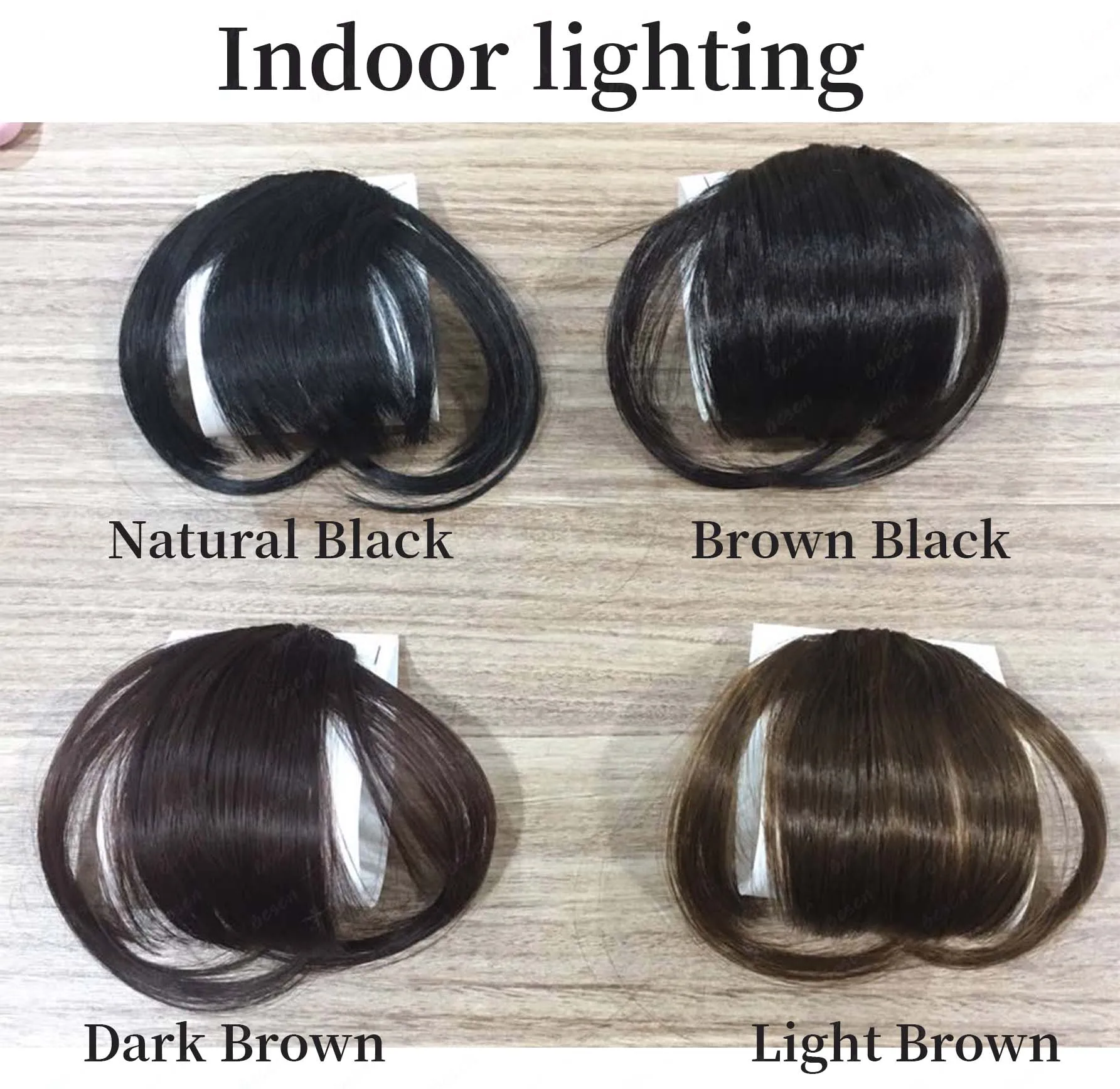 Synthetische Clip-in-Pony-Extensions, natürliches Schwarz, Clip-on-Pony für Frauen, Fransen mit Bügeln, Haarteile, Pony für den täglichen Gebrauch – Detail 7