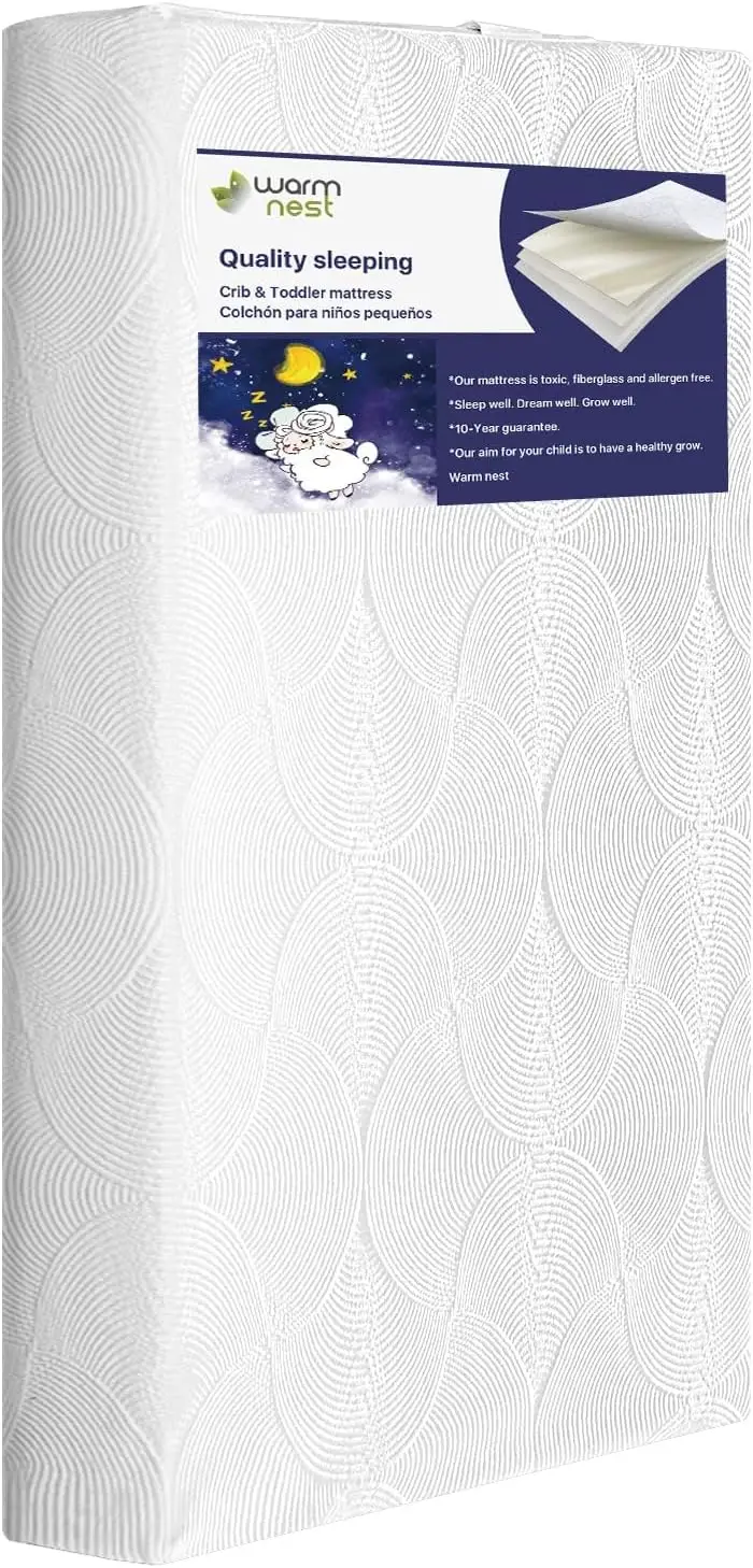 

Memory Foam Crib Mattress, Dual Side Toddler Mattress,Washable and Waterproof, fits Standard Full-Size Crib and Toddler Bed