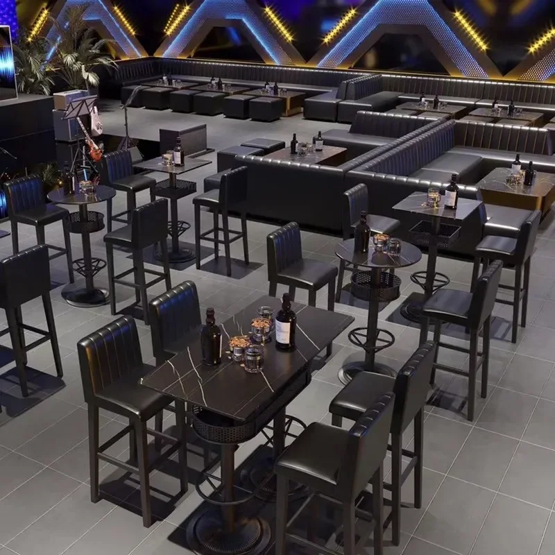 for Bar Music Night Club High Table and Chair Disco Card Seat Sofa Wrought Iron High Stool Clear Bar Quiet Bar Loose Table