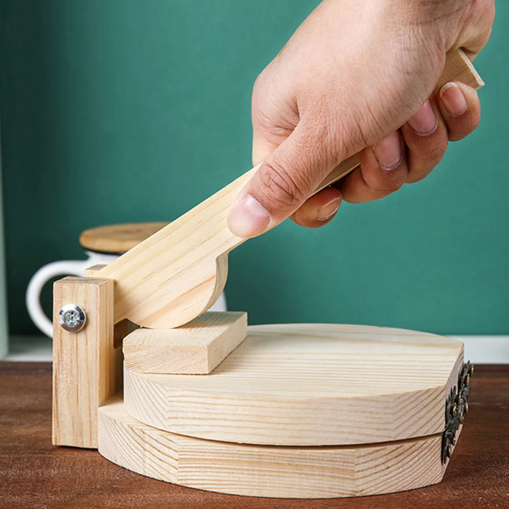 

1pc Food Grade Wooden Dumpling Wrapper Mold Natural Log Color Easy Press Tool For Homemade Dumplings Biscuits Kitchen Gadgets