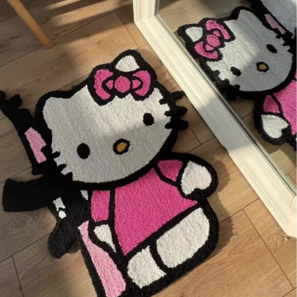 New Cartoon Sanrio Hellokitty Carpet, Door Mat, Door Absorbent Non-slip Bathroom Toilet Door Dirty Bedroom Household Accessories