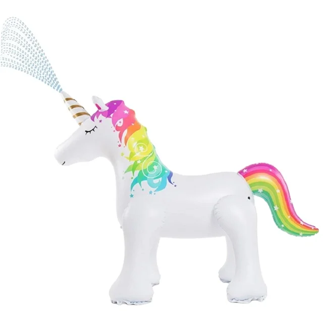 Outside  Fun Kids Eco-friendly PVC Inflatable Back Garden Back Yard  Unicorn Spray Kids Water Splash Sprinkler Toy