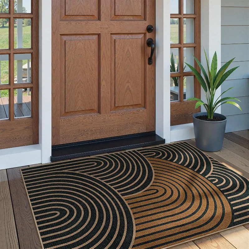 Simple Solid Color High-end Anti Slip Mat Living Room Entrance Porch Carpet Bedroom Kitchen Modern Geometric Art Rug