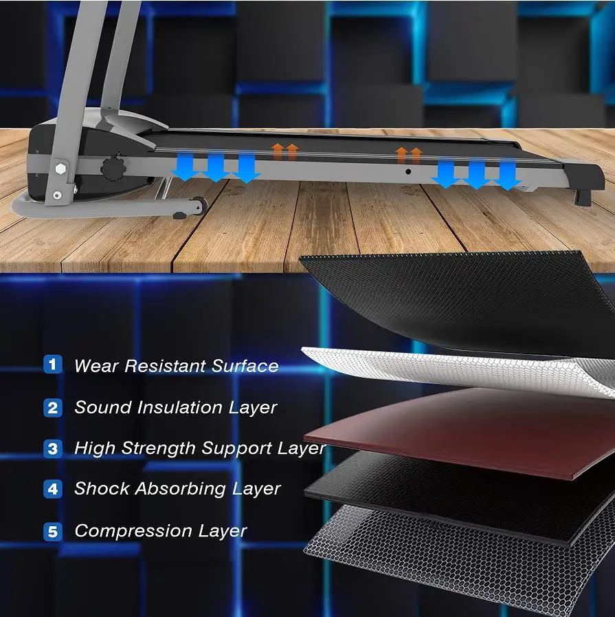 Klaar voor verzending loopmachine VS opvouwbare loopband onder bureau looppad opvouwbare mini loopband looppad