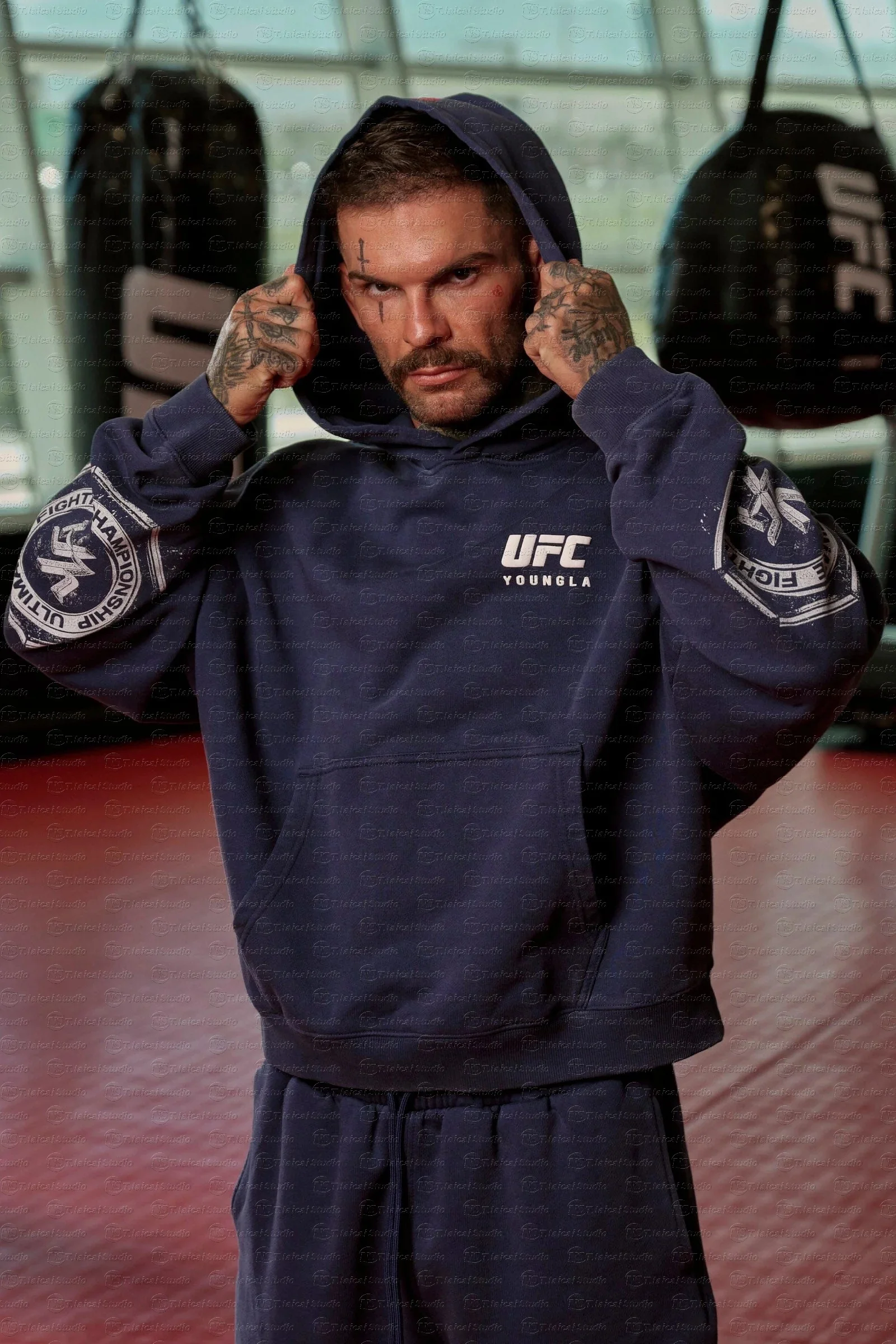 

UFC Authentic Fight Week Мужской пуловер с капюшоном 2,0, толстовка большого размера с длинными рукавами для мужчин и женщин, осенняя тренировка по боксу