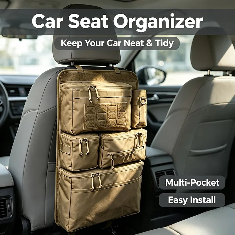 Car Seat Organizer Back Seat Storage Bag Multi Pocket Hanging Car Organizer Large Capacity Auto Interior Storage Accessories SUV
