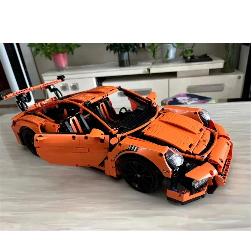 Technical Car MOC Building Bricks for Adults and Children, Model Kits Constructor Toys for Boys 911GT3 RS Compatible with 42056