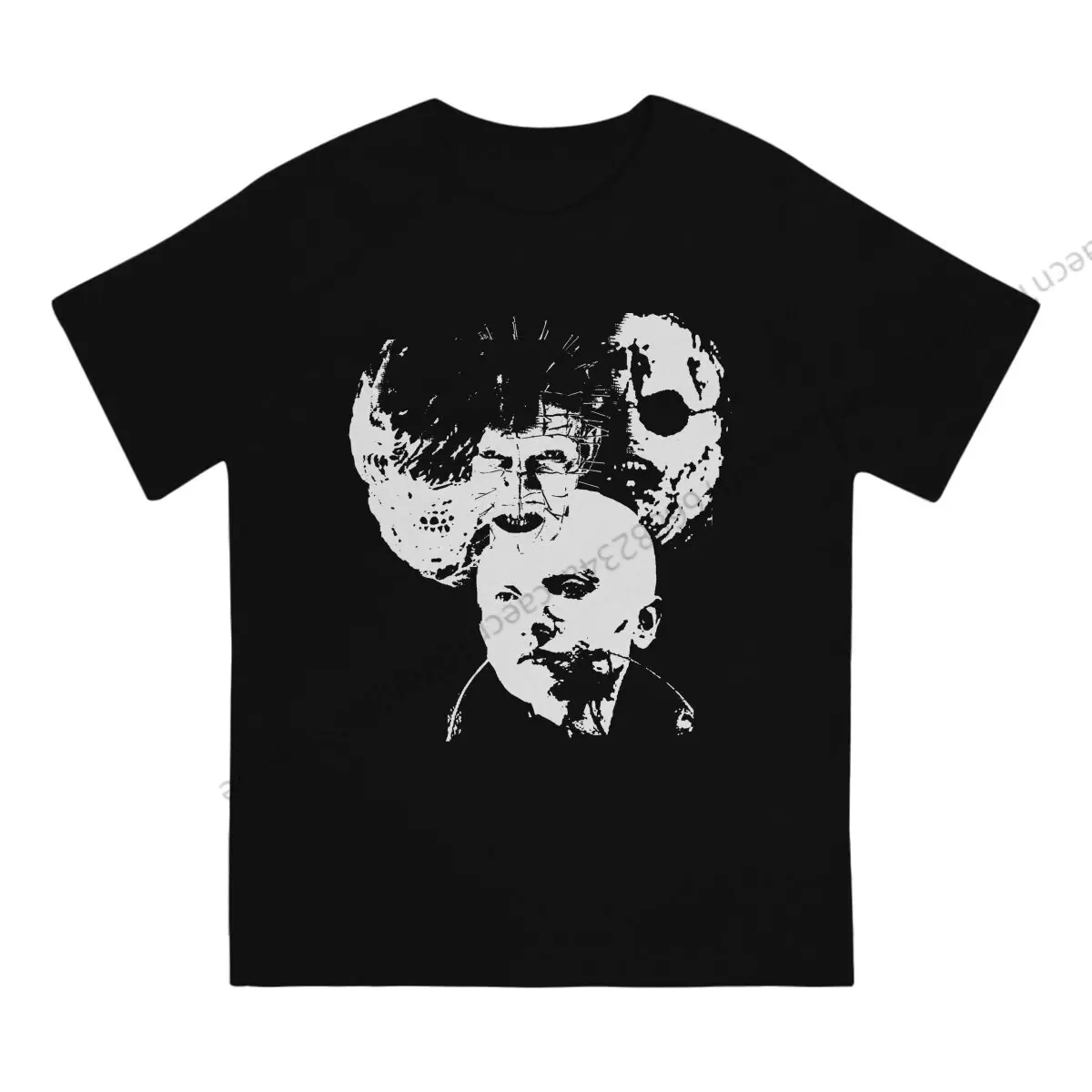 Hellraiser 공포 영화 아이콘 T 셔츠 Homme 남성 Tshirt Cotton Men Tops