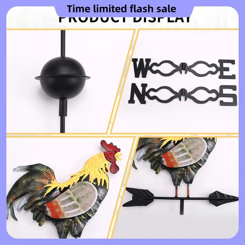 

A40T Metal Weather Vane With Rooster Ornament Wind Vane Weather Vain For Roof Weather Vanes For Roofs Rooster Weathervane