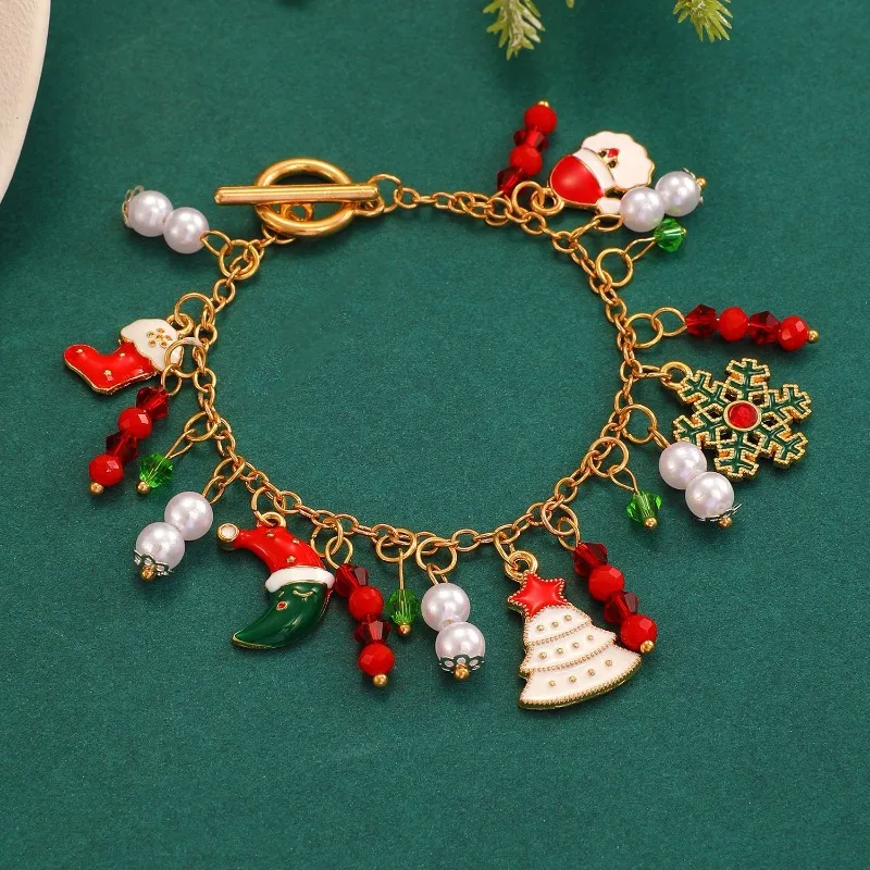 العصرية الأيائل الجوارب ثلج شجرة عيد الميلاد قلادة سوار، المألوف عيد الميلاد الديكور ارتداء مجوهرات اكسسوارات بالجملة