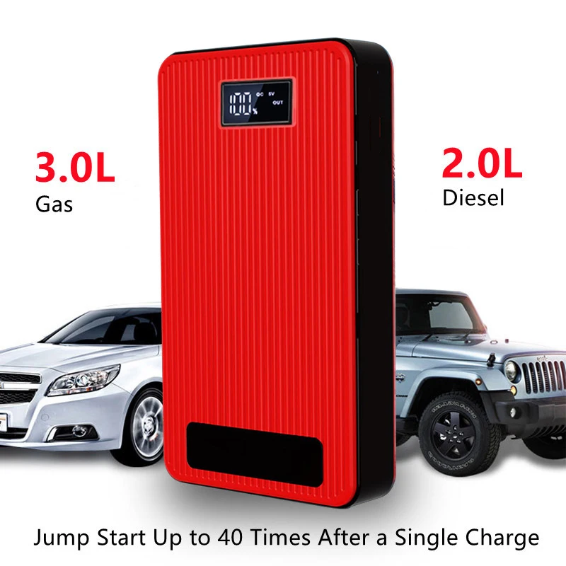 12V Car Jump Starter 12000mAh Power Bank  Auto Starting Device 800A Car Battery Booster Emergency Buster For 3.0L Gas 2L Diesel