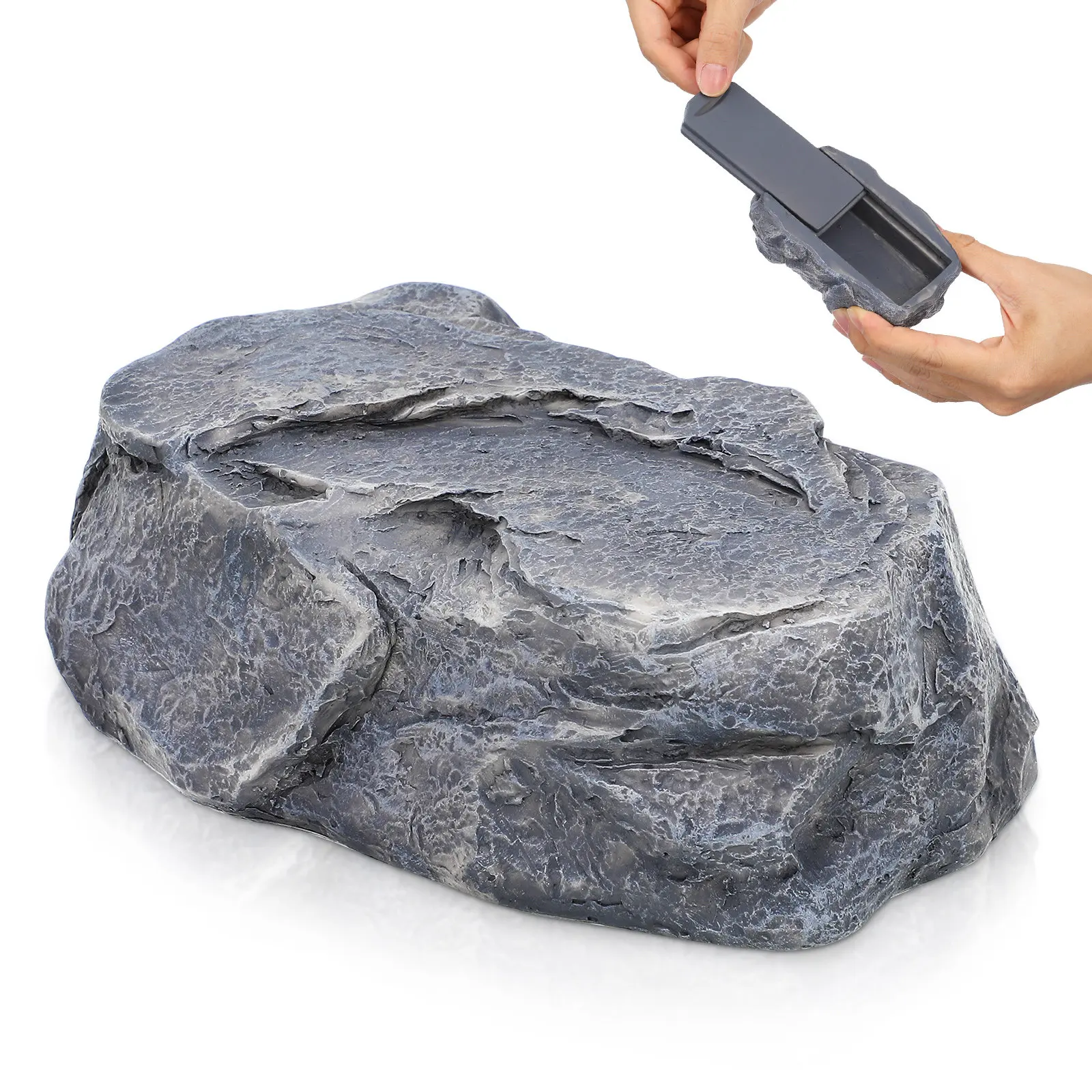 Simulation Stone Key Holder Outdoor Garden Storage Box Resin Stone Shape Hidden Compartment Box for Keys Garden Key Holder